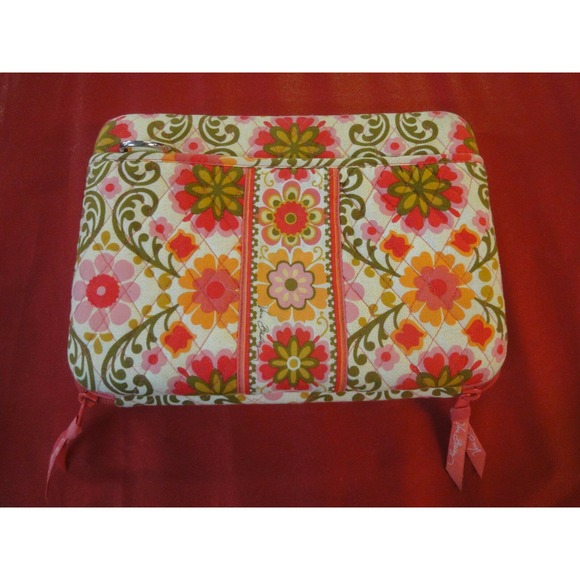 Vera Bradley floral flowers tablet iPad hard shell cover zippered holder case - Picture 1 of 11